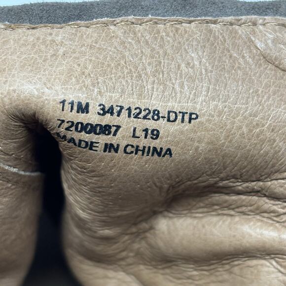 Frye Dani Shield Sling Gray Suede Peep Toe Heeled Sandal 11 Block Heel Shoe - Picture 10 of 16